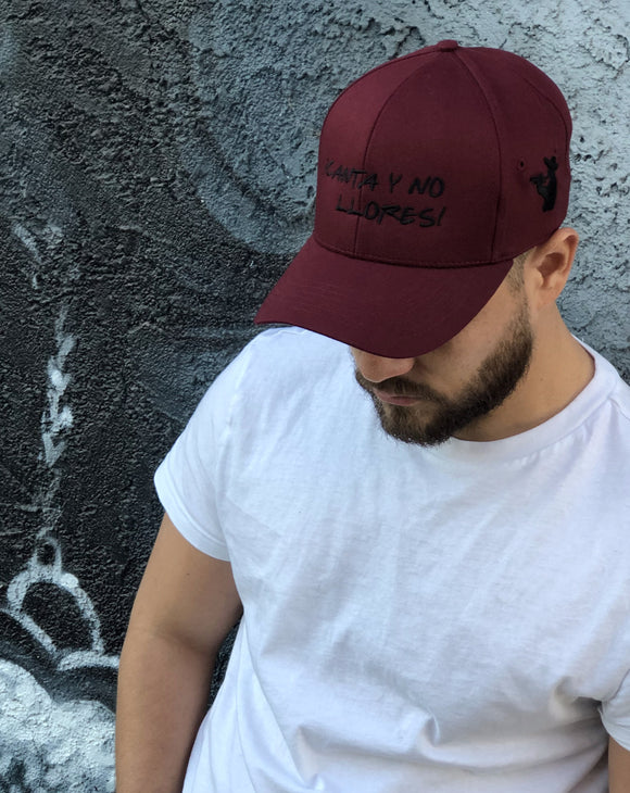 Burgundy Structured mid-profile cap